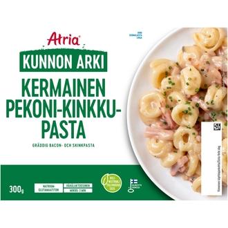 Atria Kunnon Arki Kermainen Pekoni-Kinkkupasta 300g kalorit ja ravintosisältö