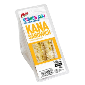 Atria kunnon arki kanasandwich 140g kalorit ja ravintosisältö - 294 kcal
