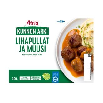Atria Kunnon Arki Lihapullat ja Muusi 300g kalorit ja ravintosisältö