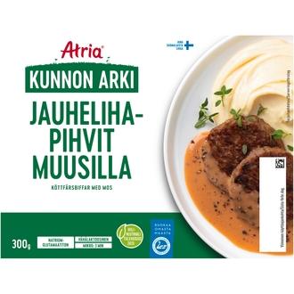 Atria Kunnon Arki Jauhelihapihvit Muusilla 300g kalorit ja ravintosisältö