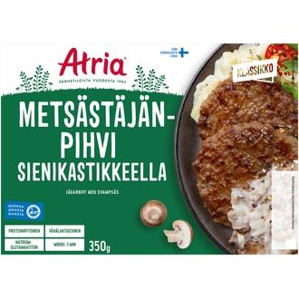 Atria Metsästäjänpihvi Sienikastikkeella 350g kalorit ja ravintosisältö - 135 kcal