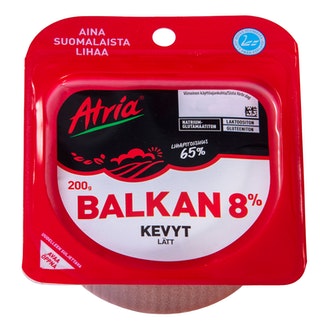 Atria balkan 200g kevyt kalorit ja ravintosisältö - 138 kcal