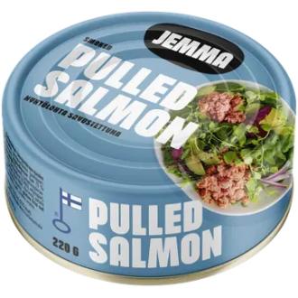 Jemma Pulled Salmon Smoked nyhtölohta savustettuna 220 g kalorit ja ravintosisältö - 270 kcal