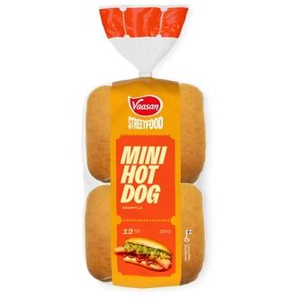 Vaasan Street Food Mini Hot Dog bun Classic 324g 12 kpl kalorit ja ravintosisältö