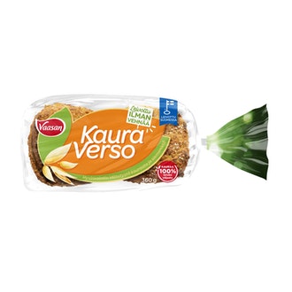 Vaasan kauraverso idätetty leipä 360g kalorit ja ravintosisältö