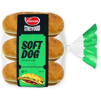 Vaasan Street Food SOFT DOG perunahodari 300g 6 kpl Gourmet hot dog sämpylä kalorit ja ravintosisältö