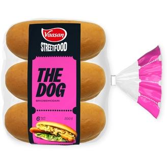 Vaasan Street Food The Dog Hot Dog sämpylä 300g 6x50g kalorit ja ravintosisältö