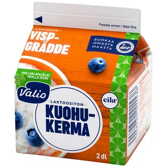 Valio kuohukerma 2dl laktoositon kalorit ja ravintosisältö - 336 kcal