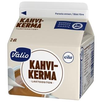 Valio kahvikerma 2 dl laktoositon kalorit ja ravintosisältö - 119 kcal