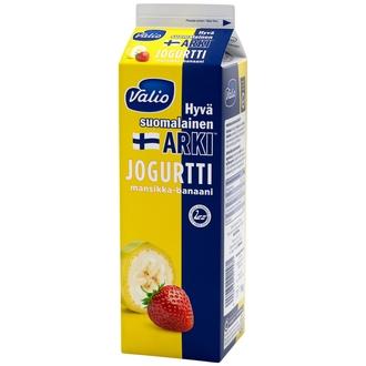 Valio Hyvä suomalainen Arki® jogurtti 1 kg mansikka-banaani kalorit ja ravintosisältö