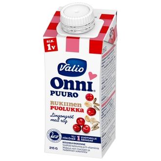Valio Onni Rukiinen Puolukkapuuro 215 G Uht kalorit ja ravintosisältö