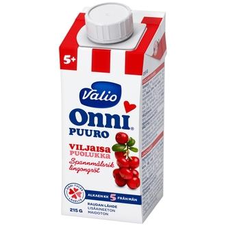 Valio Onni viljaisa puolukkapuuro 215 g UHT kalorit ja ravintosisältö
