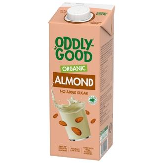 Oddlygood® luomu mantelijuoma 1 l UHT, ei lisättyä sokeria kalorit ja ravintosisältö - 13 kcal