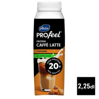 Valio PROfeel protein caffe latte 225ml caramel laktoositon kalorit ja ravintosisältö - 71 kcal