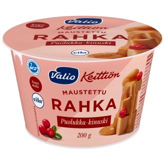 Valio Keittiön maustettu rahka 200g puolukka-kinuski laktoositon kalorit ja ravintosisältö - 157 kcal