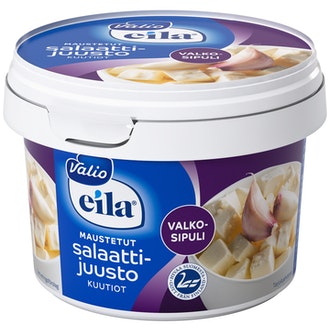 Valio Eila 160g valkosipuli salaattijuusto kuutioina laktoositon kalorit ja ravintosisältö