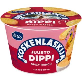 Valio Koskenlaskija® juustodippi spicy ranch laktoositon e185 g kalorit ja ravintosisältö - 123 kcal