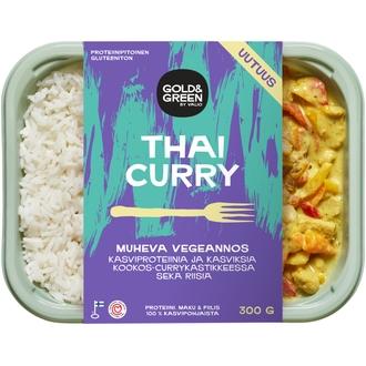 Gold&Green® Thai Curry ja riisi 300 g kalorit ja ravintosisältö