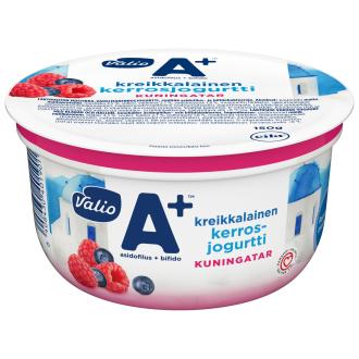 Valio A+ kreikkalainen kerrosjogurtti 150g kuningatar laktoositon kalorit ja ravintosisältö - 73 kcal