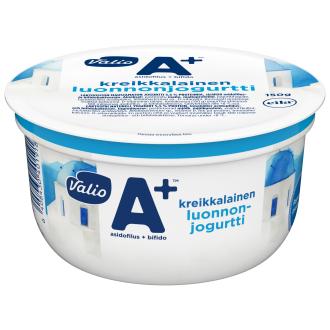 Valio A+ kreikkalainen luonnonjogurtti 150g laktoositon kalorit ja ravintosisältö - 60 kcal