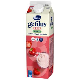 Valio Gefilus Kefir juotava välipala 1kg mansikka laktoositon kalorit ja ravintosisältö - 66 kcal