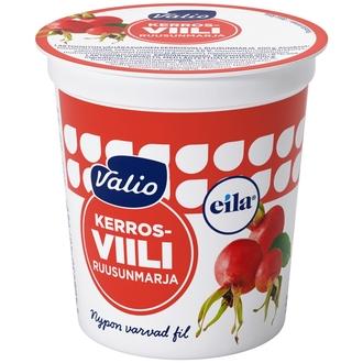 Valio kerrosviili 1 % 200 g ruusunmarja laktoositon kalorit ja ravintosisältö - 63 kcal