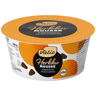 Valio Herkku mousse 100g appelsiini-stracciatella laktosfri kalorit ja ravintosisältö