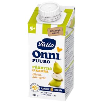 Valio Onni päärynä-kaurapuuro 215 g 5 kk UHT kalorit ja ravintosisältö