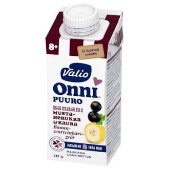 Valio Onni® Banaani-mustaherukkakaurapuuro 215 g 8kk UHT