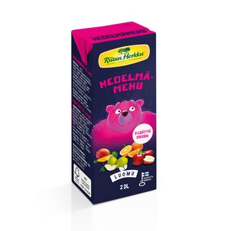 Riitan Herkku hedelmämehu 2dl luomu kalorit ja ravintosisältö