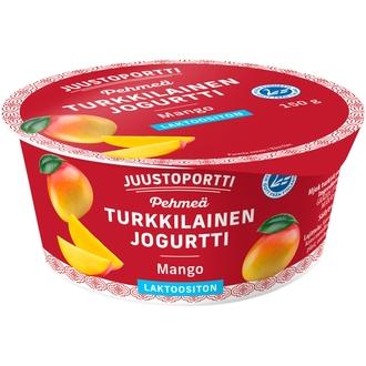 Juustoportti Pehmeä turkkilainen jogurtti 150 g mango laktoositon kalorit ja ravintosisältö - 115 kcal