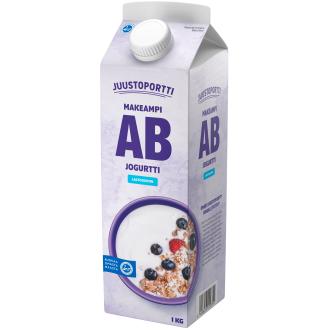 Juustoportti AB-jogurtti 1kg makeampi laktoositon kalorit ja ravintosisältö - 63 kcal