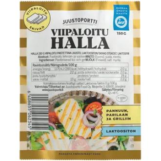 Juustoportti Halla 150 g viipaloitu paistettava juusto laktoositon kalorit ja ravintosisältö - 280 kcal