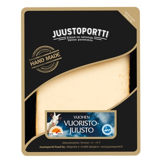 Juustoportti vuohen vuoristojuusto 175g kalorit ja ravintosisältö