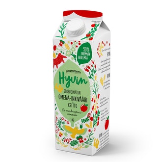 Juustoportti Hyvin mehukeitto 1 kg omenainen kalorit ja ravintosisältö