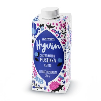 Juustoportti Hyvin sokeroimaton mustikkakeitto 250g kalorit ja ravintosisältö
