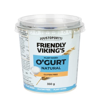 Juustoportti Friendly Viking's O'gurt kauravälipala 350g maustamaton kalorit ja ravintosisältö