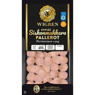 Wigren Kypsä Siskonmakkara Pallero 250g kalorit ja ravintosisältö