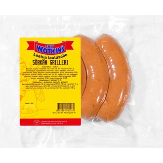 Chef Wotkins 400g Sörkän grilleri ruokamakkara kalorit ja ravintosisältö
