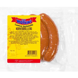 Chef Wotkins 400g Hirvigrilleri ruokamakkara kalorit ja ravintosisältö