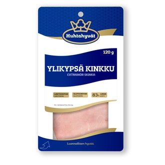 Huhtahyvät Ylermi ylikypsäkinkku 120g kalorit ja ravintosisältö - 100 kcal