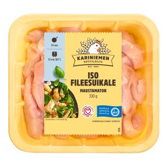Kariniemen Kananpojan Iso fileesuikale maustamaton 330 g kalorit ja ravintosisältö - 99 kcal