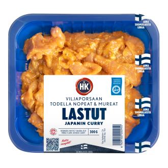 HK Viljaporsaan Todella nopea mureat lastut Japanin curry 300 g kalorit ja ravintosisältö - 129 kcal