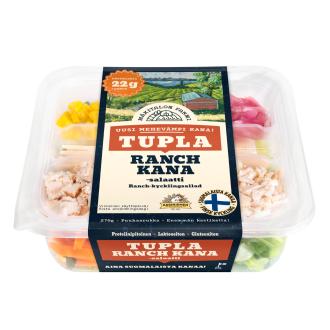 Mäkitalon Farmi Tupla Ranch Kanasalaatti 270 g kalorit ja ravintosisältö - 172 kcal