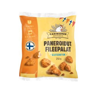Kariniemen Kananpojan Paneroidut fileepalat 250g pakaste kalorit ja ravintosisältö - 201 kcal