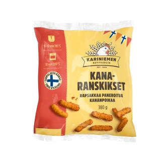 Kariniemen Kananpojan Paneroidut Kanaranskikset 380g pakaste kalorit ja ravintosisältö - 260 kcal