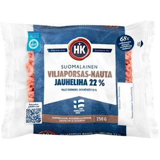 HK Viljaporsas-Nauta jauheliha 250 g kalorit ja ravintosisältö - 266 kcal