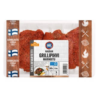 HK Naudan grillipihvi marinoitu 500g kalorit ja ravintosisältö - 118 kcal