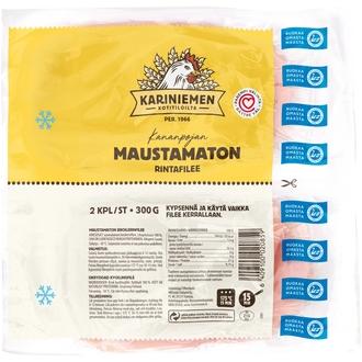 Kariniemen Kananpojan filee maustamaton 2x150 g pakaste kalorit ja ravintosisältö - 93 kcal