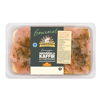 Kariniemen Gourmet Kananpojan iso fileeperhonen inkivääri-kaffir 550g kalorit ja ravintosisältö